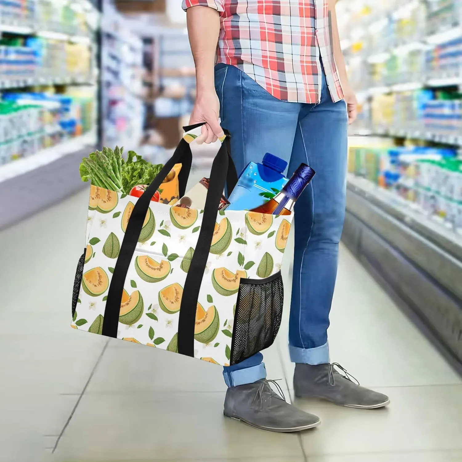 KLL Utility Totes with Handles Collapsable With Compartments Laundry Bag