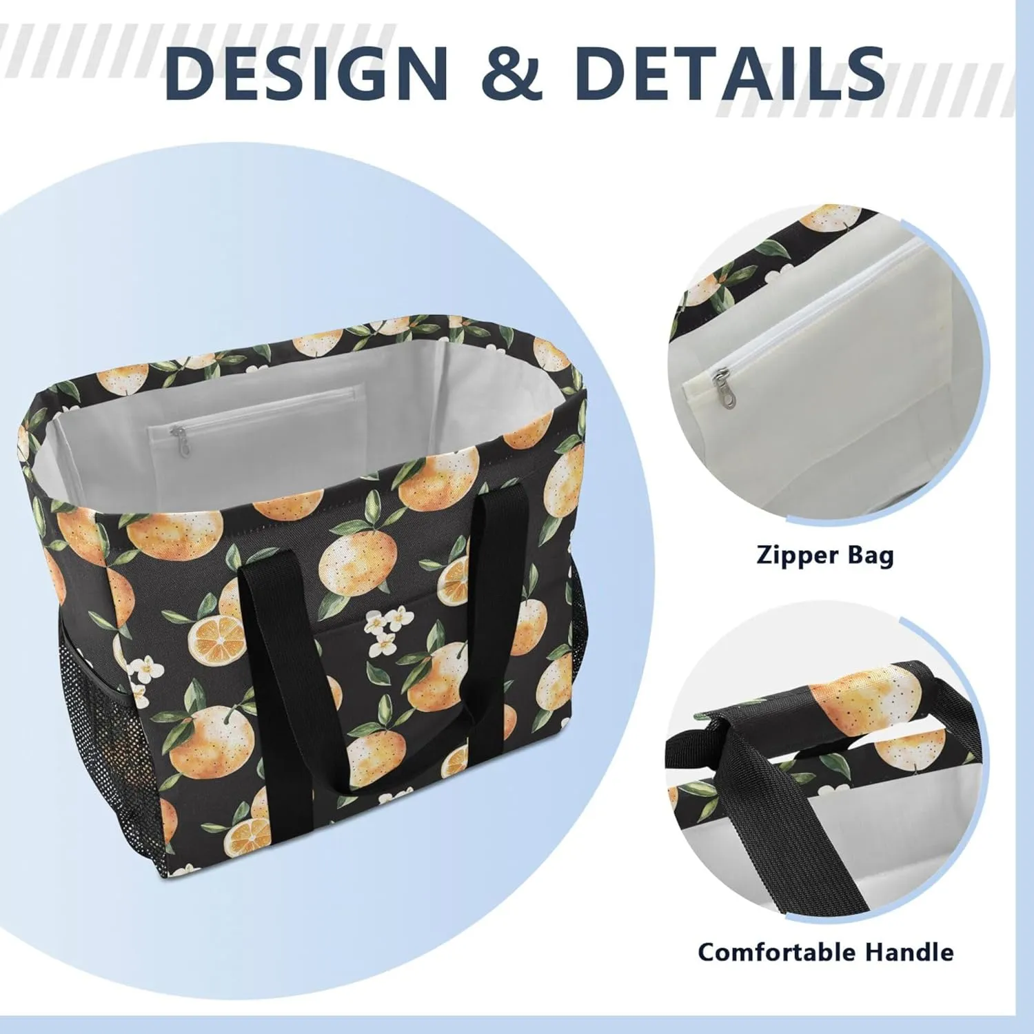 KLL Utility Totes with Handles Collapsable With Compartments Laundry Bag
