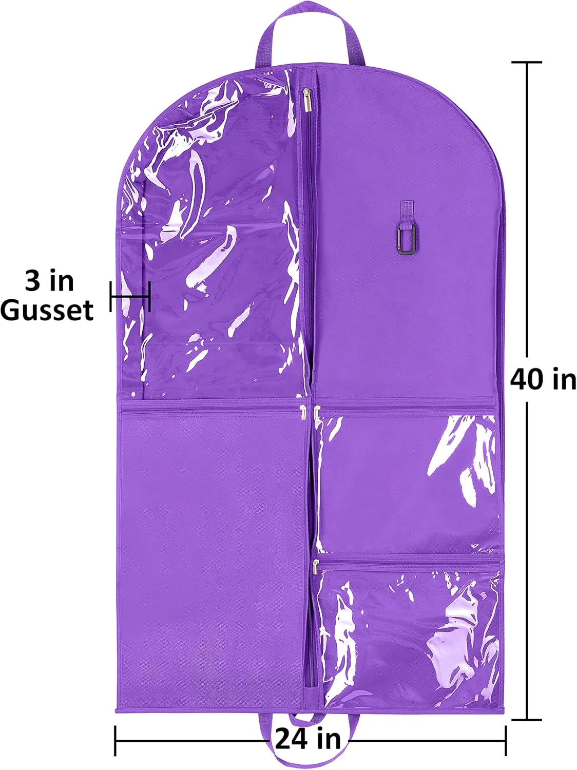 Knight Bag Company- 40 inch Garment Bag with PVC Pouches