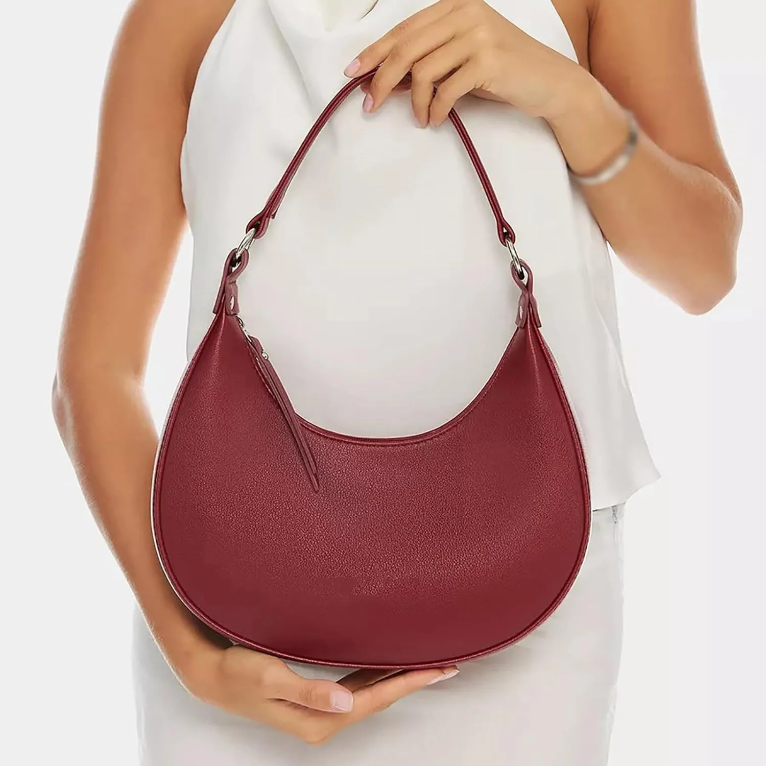 Ladies Shoulder Bags Half Moon Clutch Bag For Women Leather Bag Women's Shoulder Bags