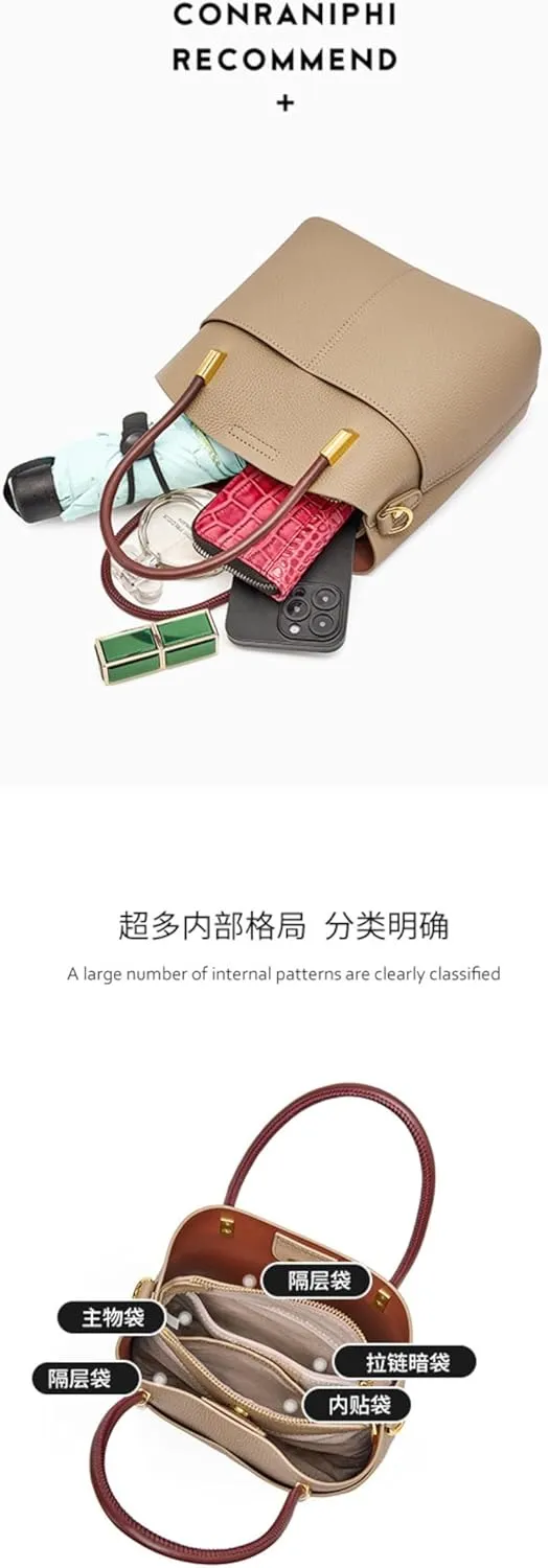 Leather Bucket Bags, Women's Handbags, Crossbody Bags, Cowhide Bags