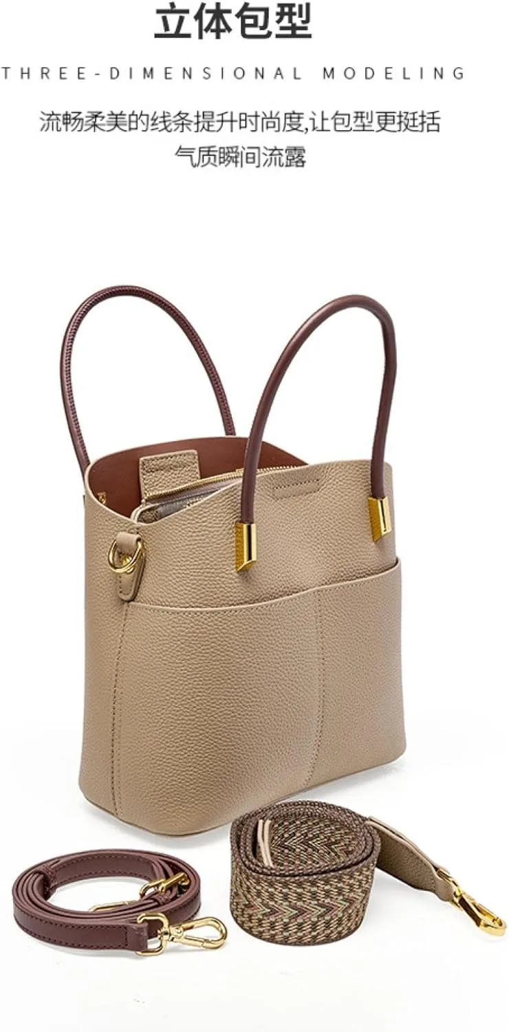 Leather Bucket Bags, Women's Handbags, Crossbody Bags, Cowhide Bags