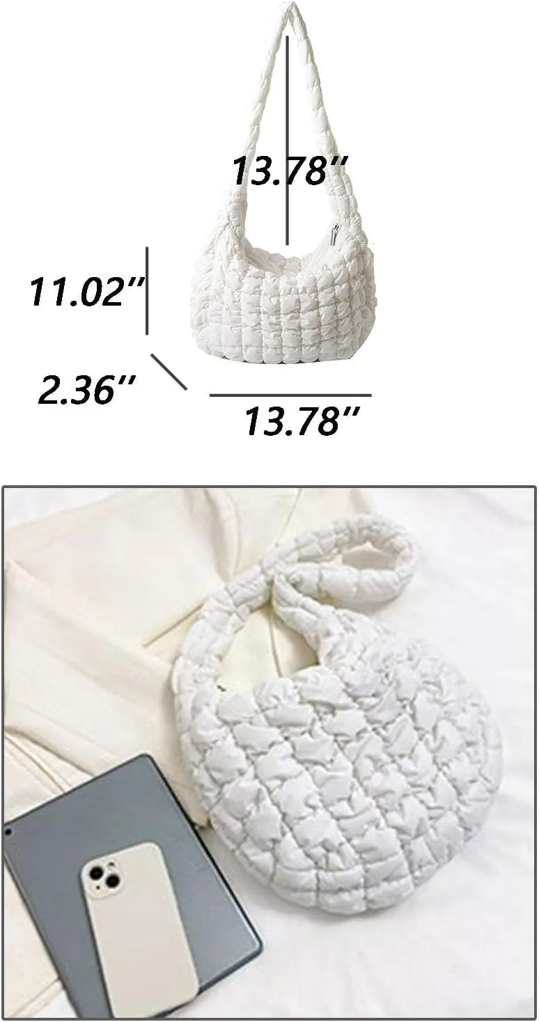 Leather Shoulder Handbag Tote Purses Bag Tote Bag Quilted Puffy Crossbody Quilted Crossbody Bags
