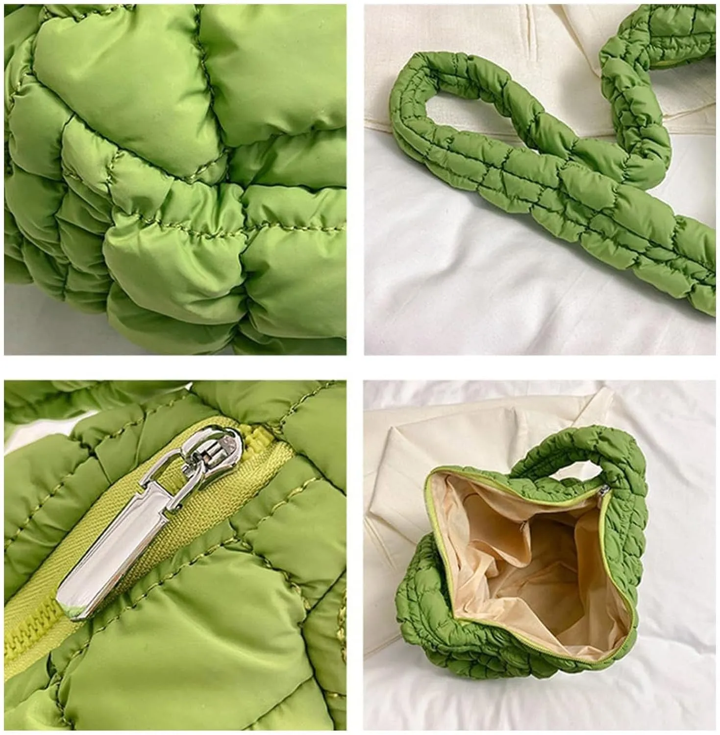 Leather Shoulder Handbag Tote Purses Bag Tote Bag Quilted Puffy Crossbody Quilted Crossbody Bags