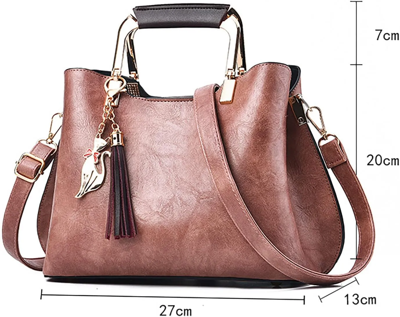 Leather Shoulder Handbag Tote Purses Solid Color Women's Fashion CrossShoulder Handbag