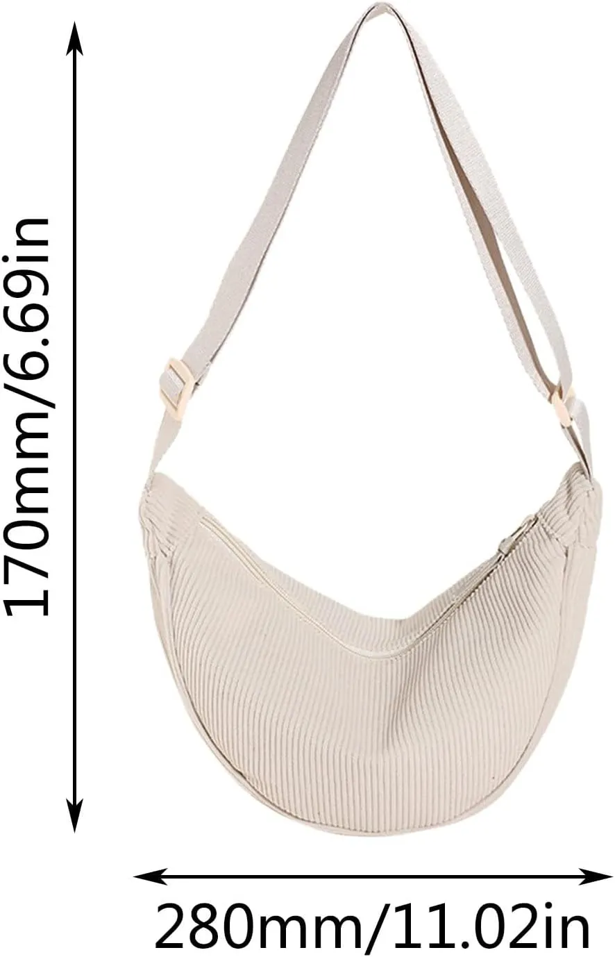Leather Trendy Purse Women's Fashion Solid Color Cordulet Crossbody Bag Dumpling Bag Lightweight Underarm
