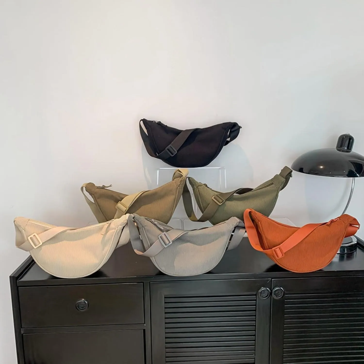 Leather Trendy Purse Women's Fashion Solid Color Cordulet Crossbody Bag Dumpling Bag Lightweight Underarm