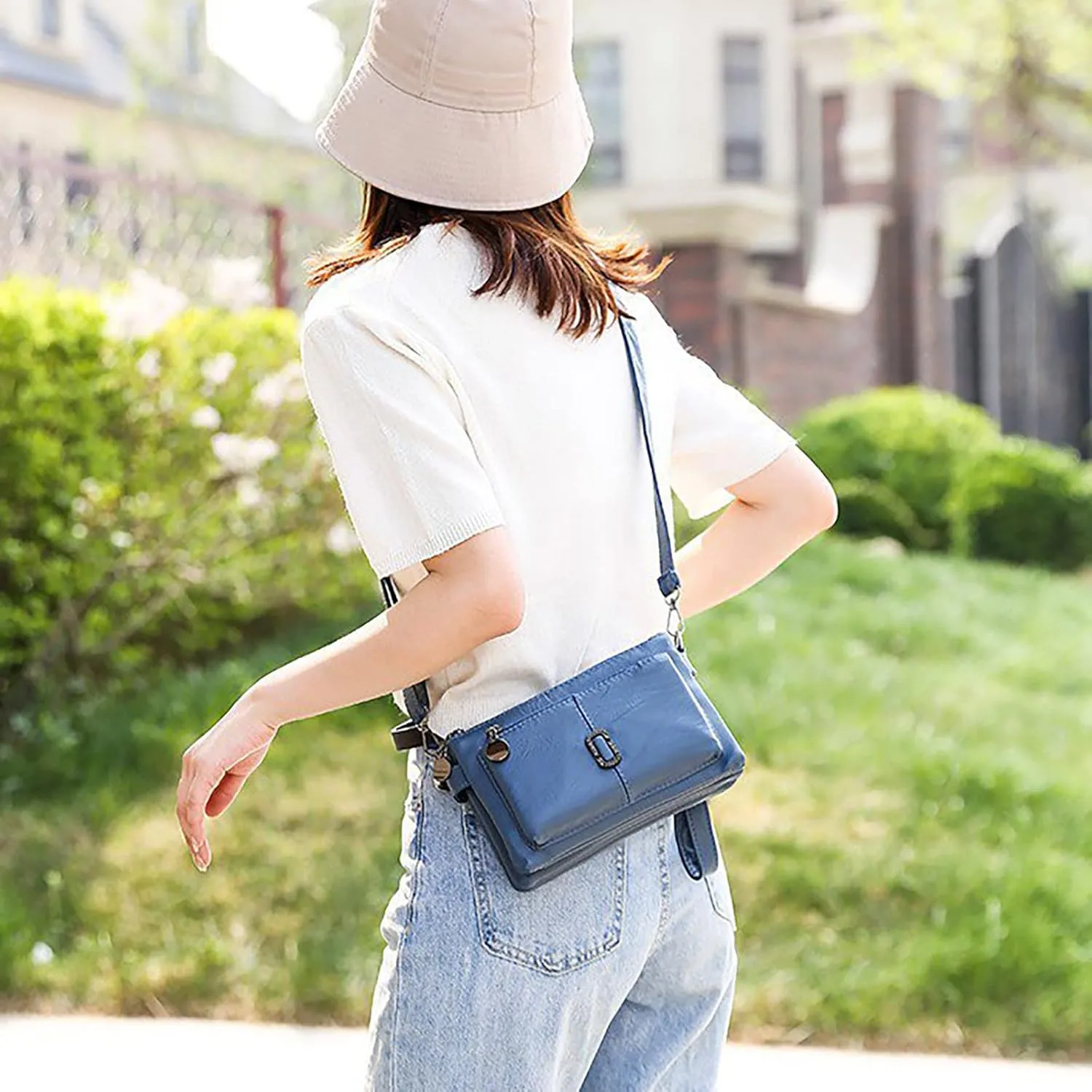 Lightweight Pocketbook Layer Small Bag Women'S Bag All Pu Leather Simple Shoulder Messenger Fashion Mobile