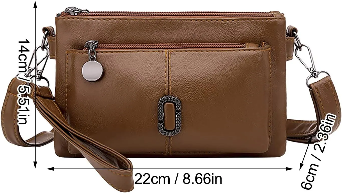 Lightweight Pocketbook Layer Small Bag Women'S Bag All Pu Leather Simple Shoulder Messenger Fashion Mobile