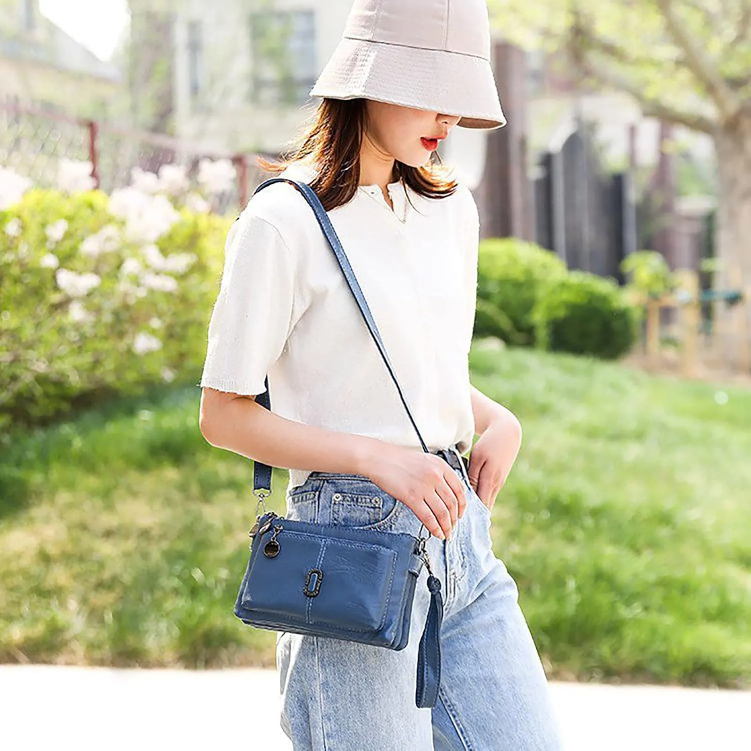 Lightweight Pocketbook Layer Small Bag Women'S Bag All Pu Leather Simple Shoulder Messenger Fashion Mobile