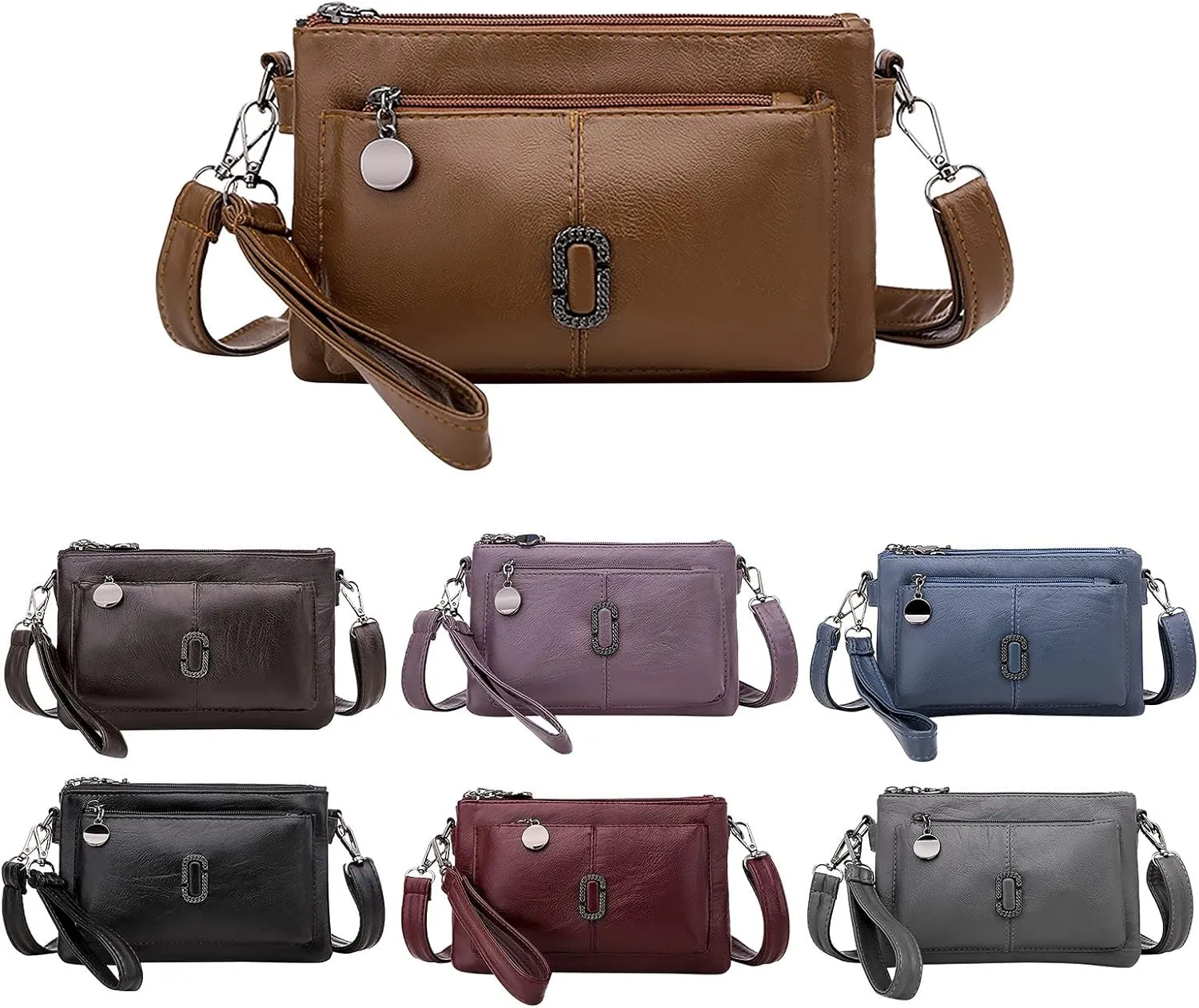 Lightweight Pocketbook Layer Small Bag Women'S Bag All Pu Leather Simple Shoulder Messenger Fashion Mobile