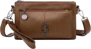 Lightweight Pocketbook Layer Small Bag Women'S Bag All Pu Leather Simple Shoulder Messenger Fashion Mobile