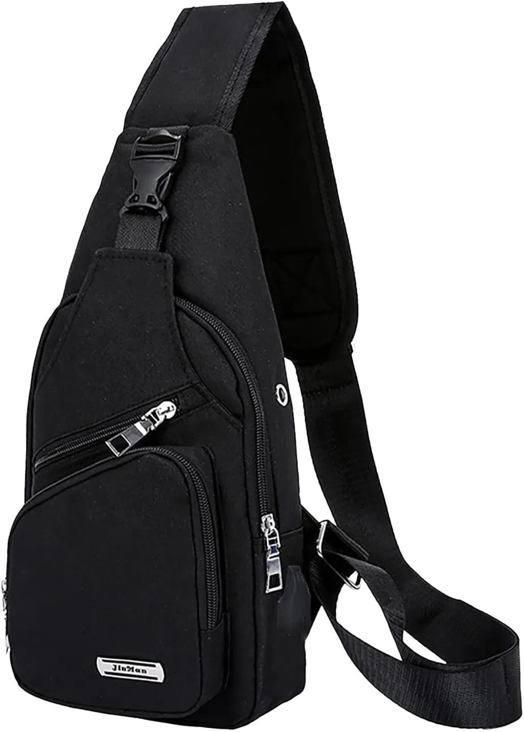 Lightweight Small Crossbody Bag for Women Men Cross Body Shoulder Bags with Keyholder Waterproof Backpack(Black)