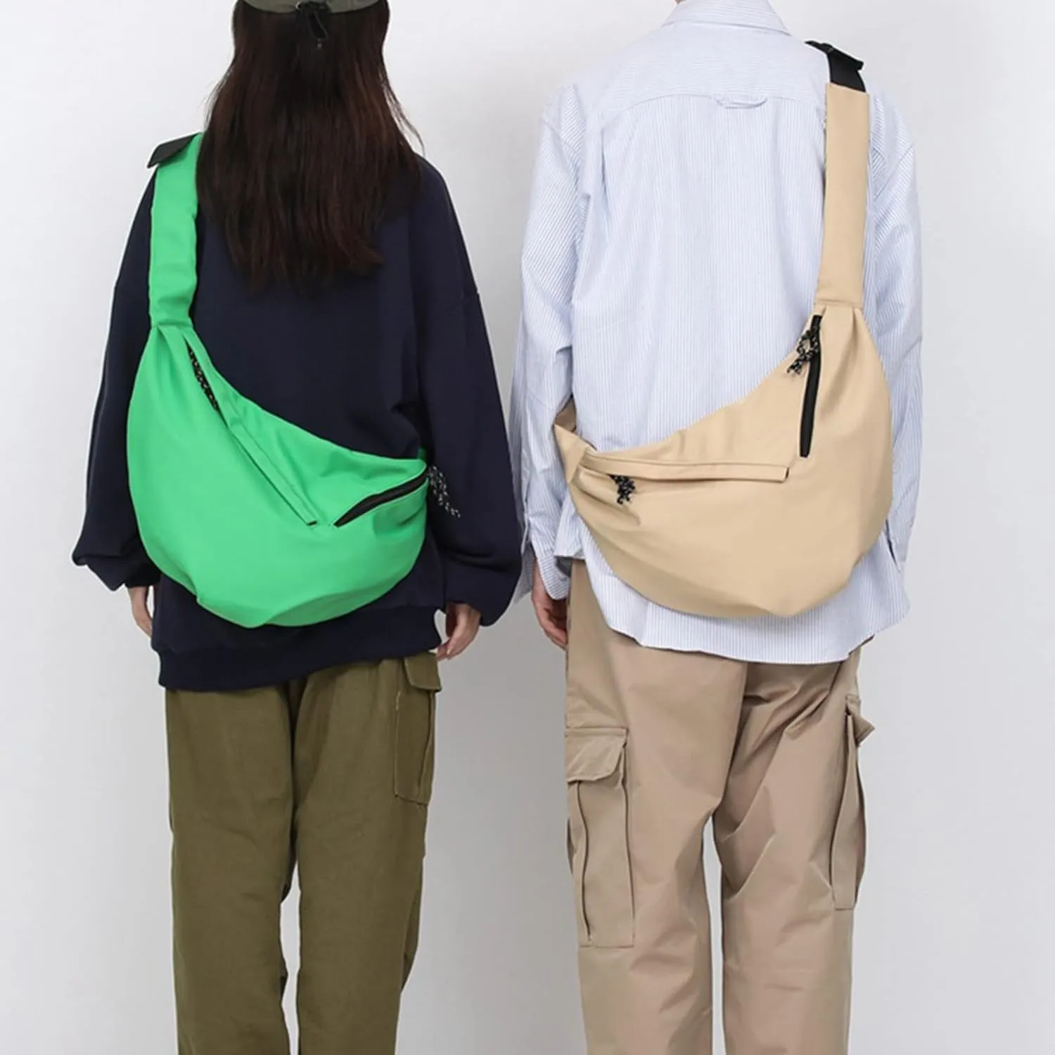 Locomotive Cool Dumpling Shoulder Bag Casual Men And Women Single Shoulder Messenger over The Shoulder (Green, One Size)