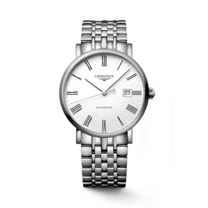 Longines Elegant Men's 39mm Stainless Steel Automatic Watch L4.910.4.11.6