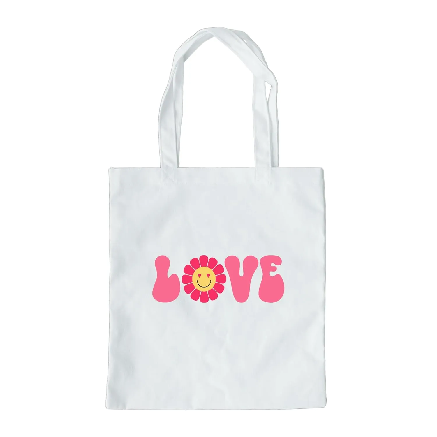Love Tote Bag, Valentine's Day Tote, Valentine Gift Tote Bag, Reusable Valentines Bag, Flower Tote Bag, Custom Tote Bag