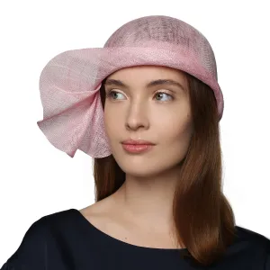 Lovely pink cloche with a wavy brim
