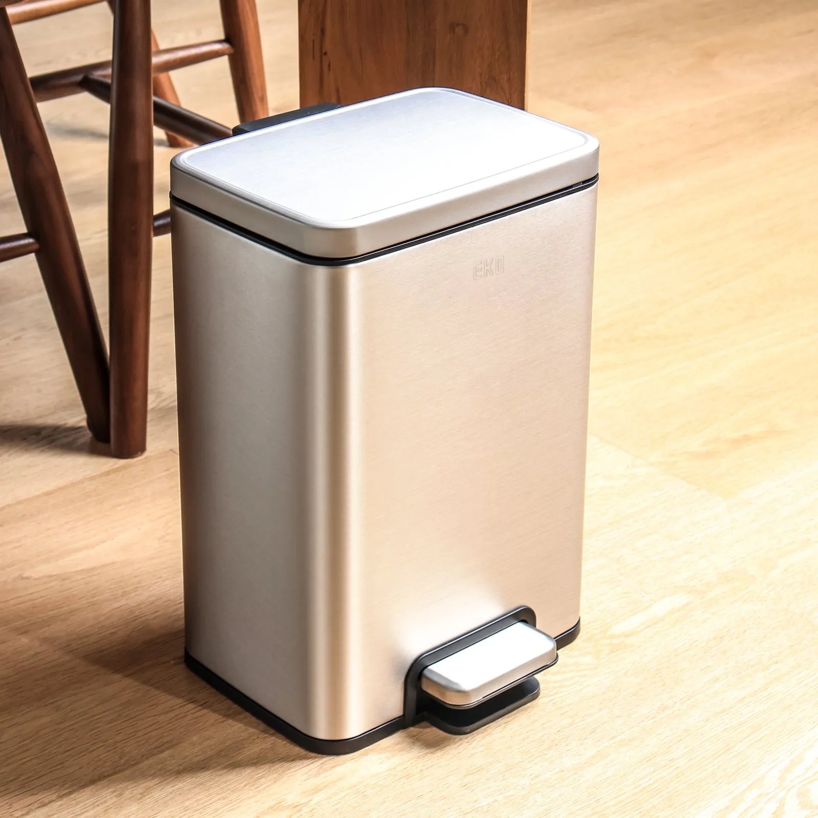 Madison Step Can With Liner - 12L / 3.2 Gal -Stainless Steel