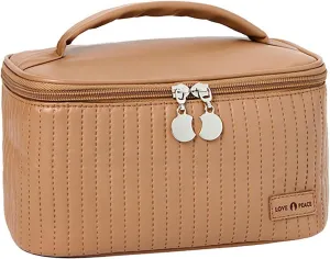 Makeup Bag 2025 New Upgrade PU Leather Large Capacity Portable Waterproof Cute Makeup Bag,Toiletry Bag,Cosmetic Bags,Cute Makeup Bag for Gifts Girls Women Daughter