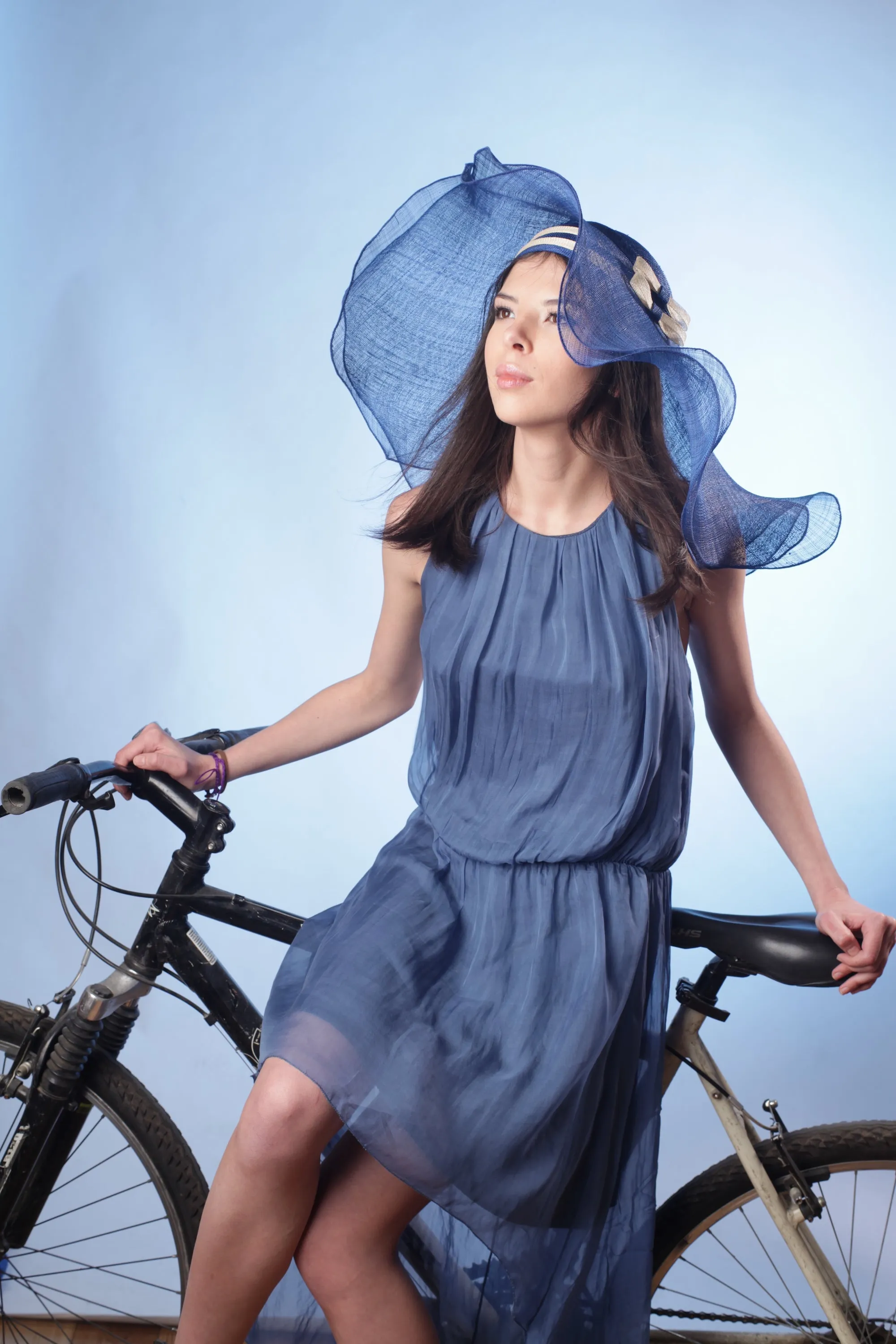 Marine Style Sun Hat with Double Floppy Brim