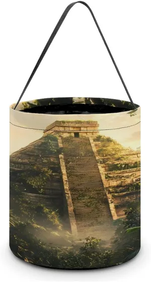 Mayan Pyramid Halloween Candy Bag Candy Tote Bucket Gift Bags Party Supplies for Women Men