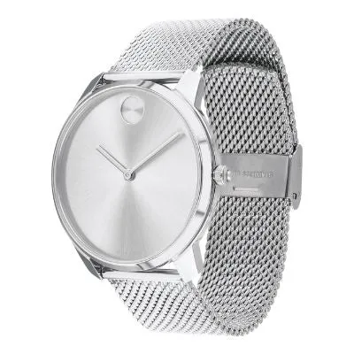 Men's Movado BOLD Mesh Bracelet Stainless Steel Watch 3600589