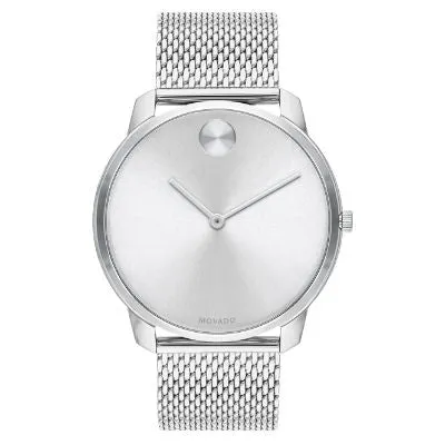 Men's Movado BOLD Mesh Bracelet Stainless Steel Watch 3600589