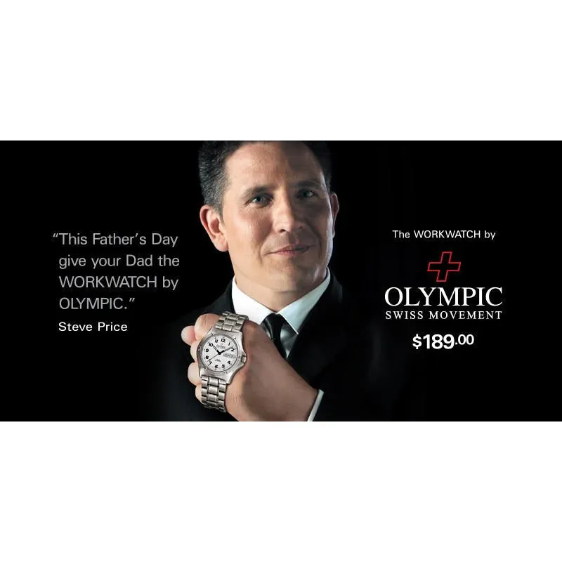 Men's Olympic Work Watch - White-Engineered for Endurance