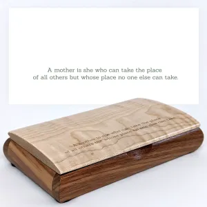 Mother's Day Gift - Handmade Wooden Keepsake Box (A mother is she...)