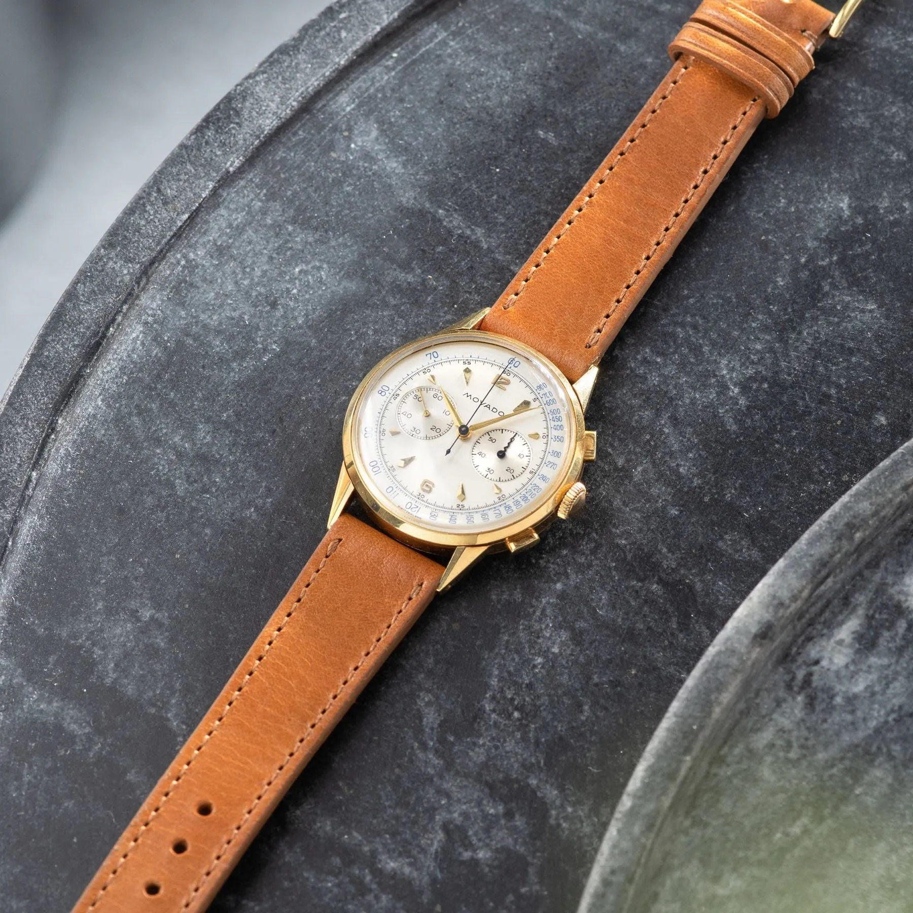 Movado M90 Yellow Gold Chronograph Watch