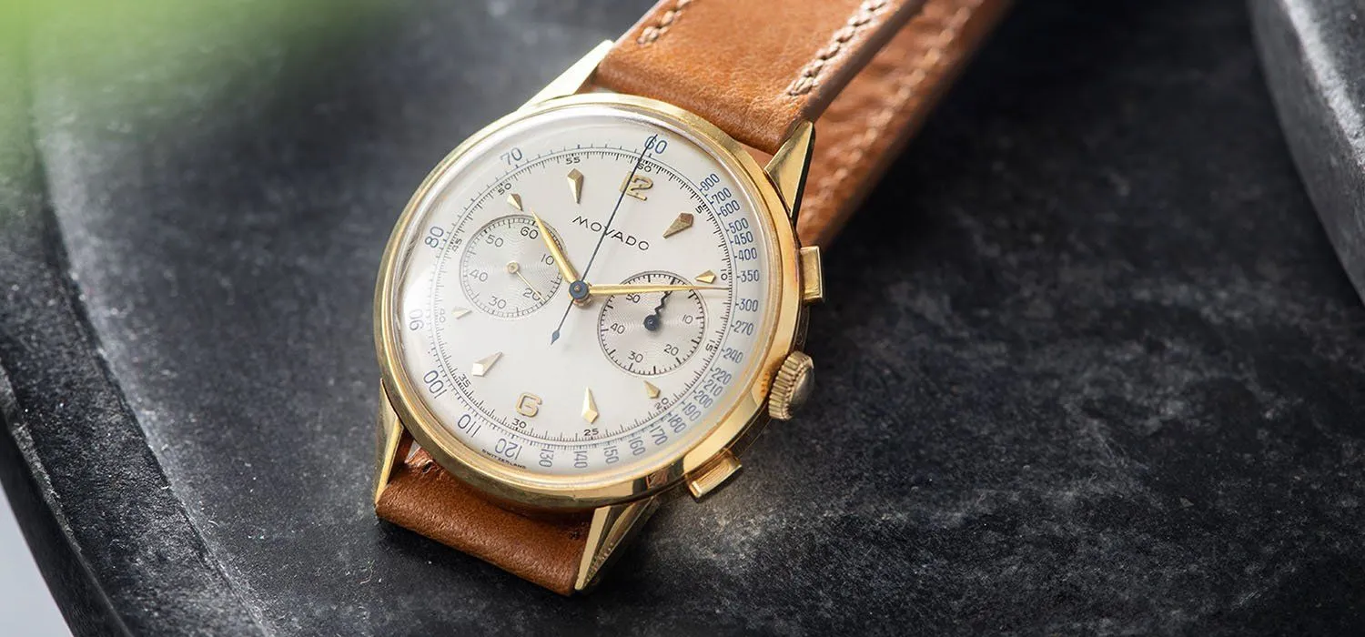 Movado M90 Yellow Gold Chronograph Watch