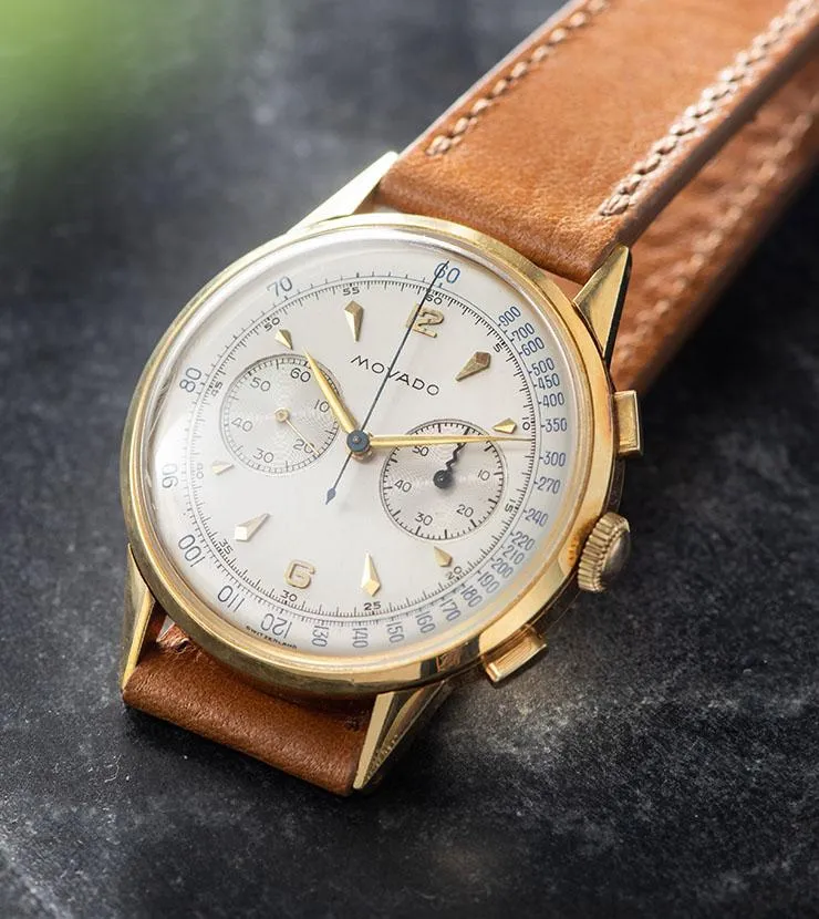 Movado M90 Yellow Gold Chronograph Watch