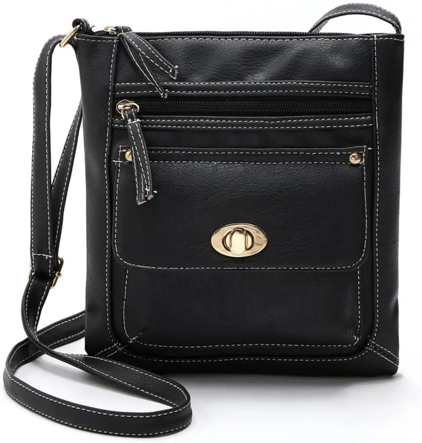 Multi Pocket Shoulder Bags for Woman Trendy Designer Shoulder Bags for Women Beach Bag Water Proof Sandproof(Black)