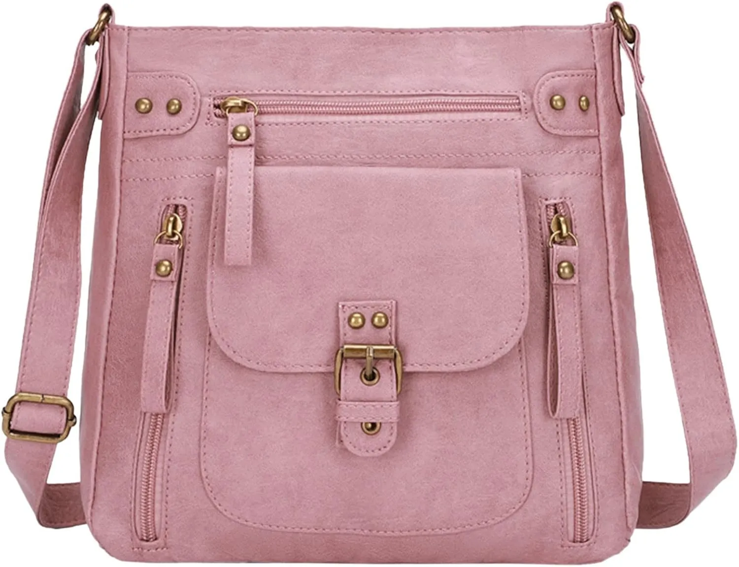 Multi Pocket Shoulder Bags for Woman Women's Crescent Shoulder Bags with Adjustable Strap Small Clear Backpacks(C)