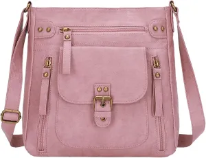 Multi Pocket Shoulder Bags for Woman Women's Crescent Shoulder Bags with Adjustable Strap Small Clear Backpacks(C)