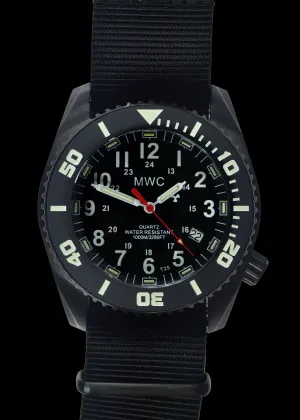 MWC "Depthmaster" 100atm / 3,280ft / 1000m Water Resistant Military Divers Watch in PVD Stainless Steel Case with GTLS and Helium Valve (10 Year Battery Life)