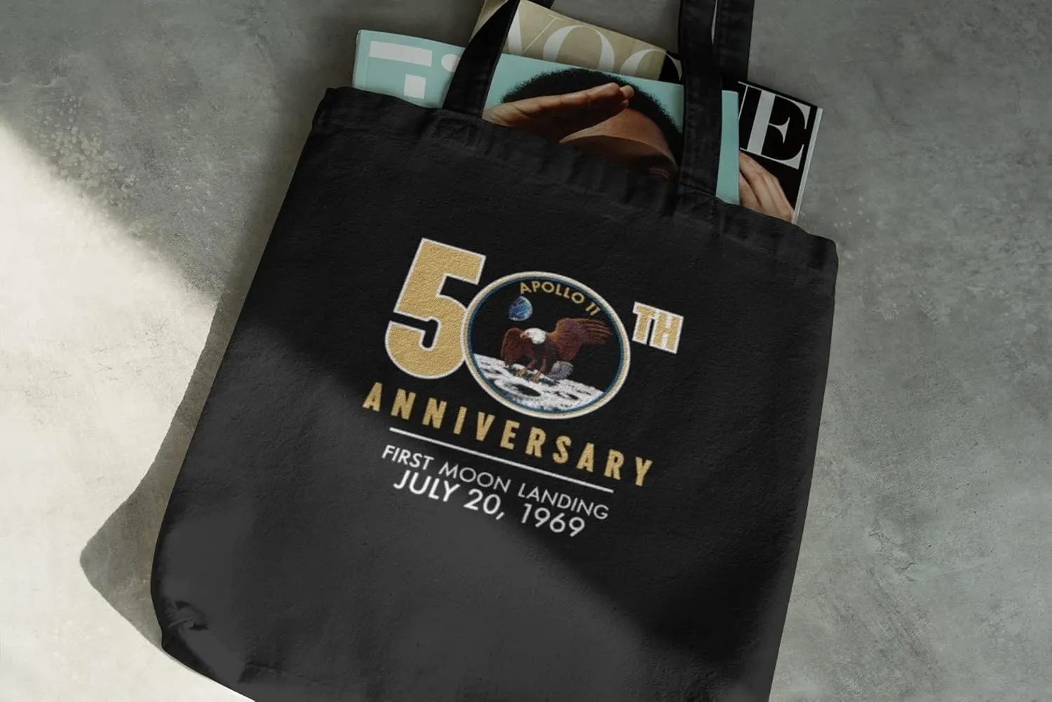 NASA Apollo 11 Moon Landing 50th Canvas Tote Bag