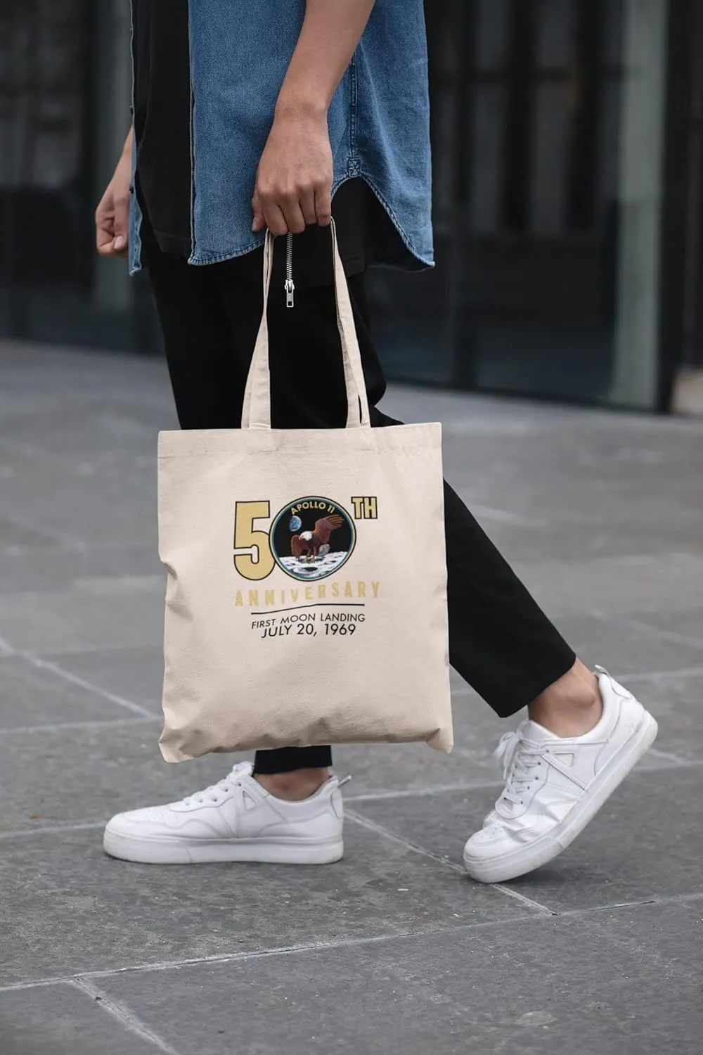 NASA Apollo 11 Moon Landing 50th Canvas Tote Bag