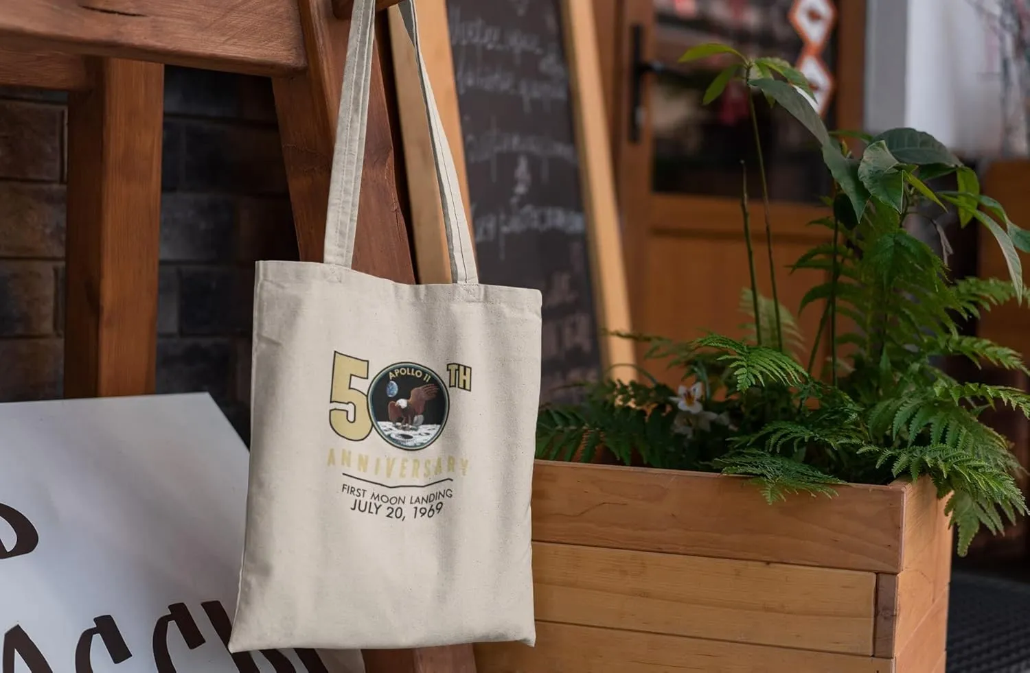 NASA Apollo 11 Moon Landing 50th Canvas Tote Bag