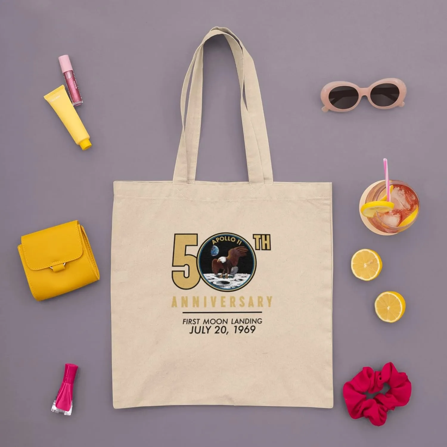 NASA Apollo 11 Moon Landing 50th Canvas Tote Bag