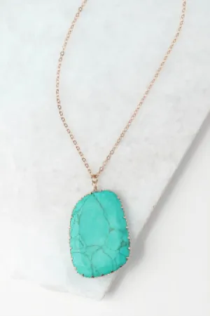 Natural Stone Pendant Necklace