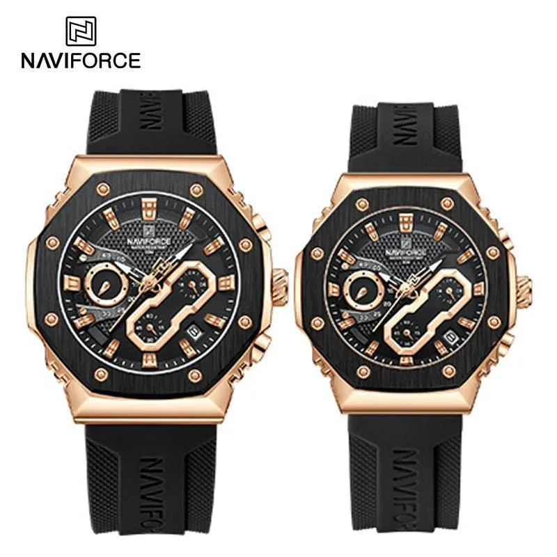 NAVIFORCE Stylish Sports Chronograph Watches: Couple Timepieces for Active Lifestyle