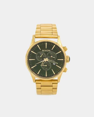 Nixon Men's Sentry Chrono Gold/Green
