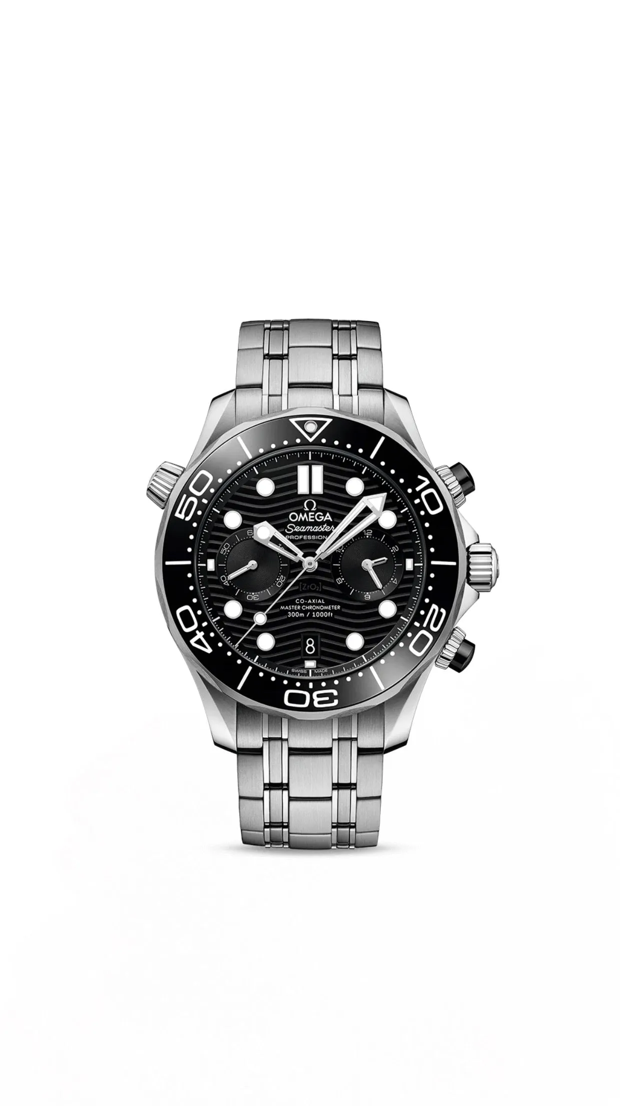 Omega Seamaster Diver 300M Co‑Axial Master Chronometer Chronograph 44mm Steel on Steel 210.30.44.51.01.001