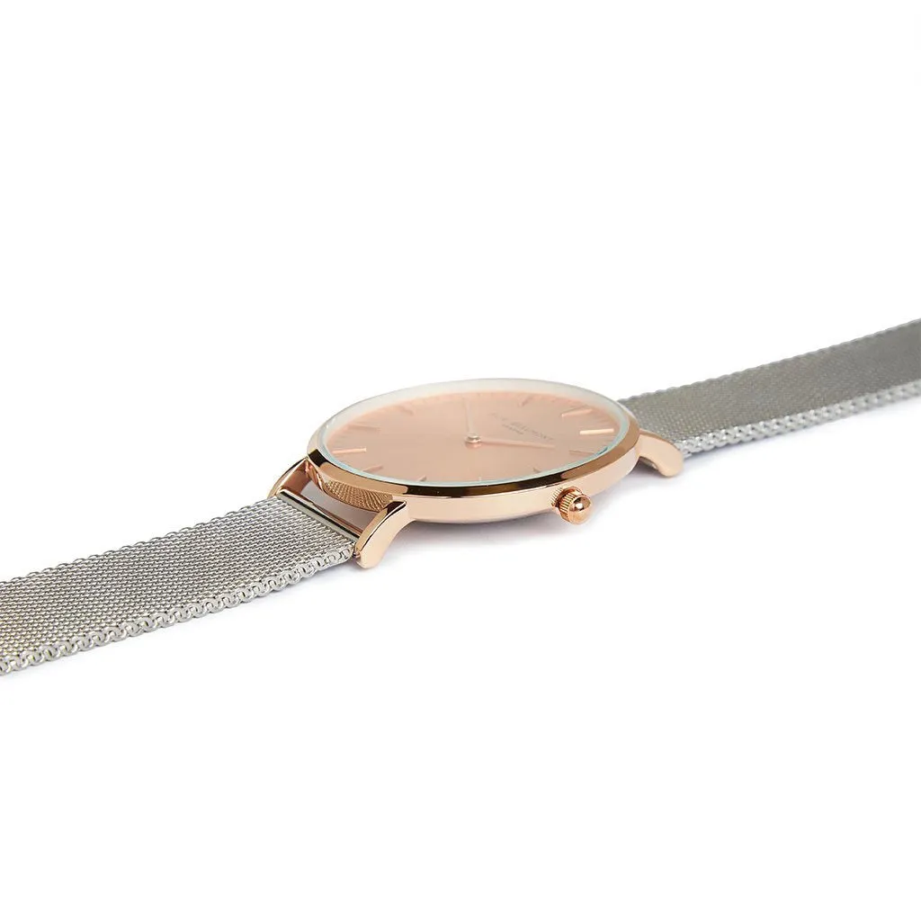 Own Handwriting Elie Beaumont Rose Silver Watch