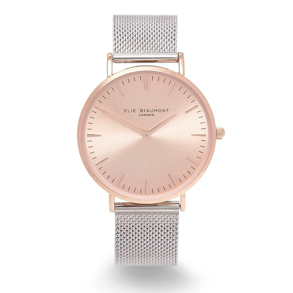 Own Handwriting Elie Beaumont Rose Silver Watch