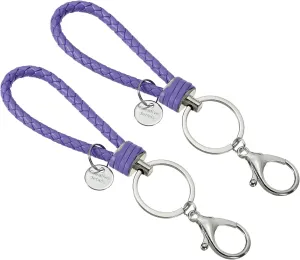 PATIKIL Keychain Bracelet, Woven Leather Wristlet Keychain for Women and Men for Car Keys, Bag Decoration