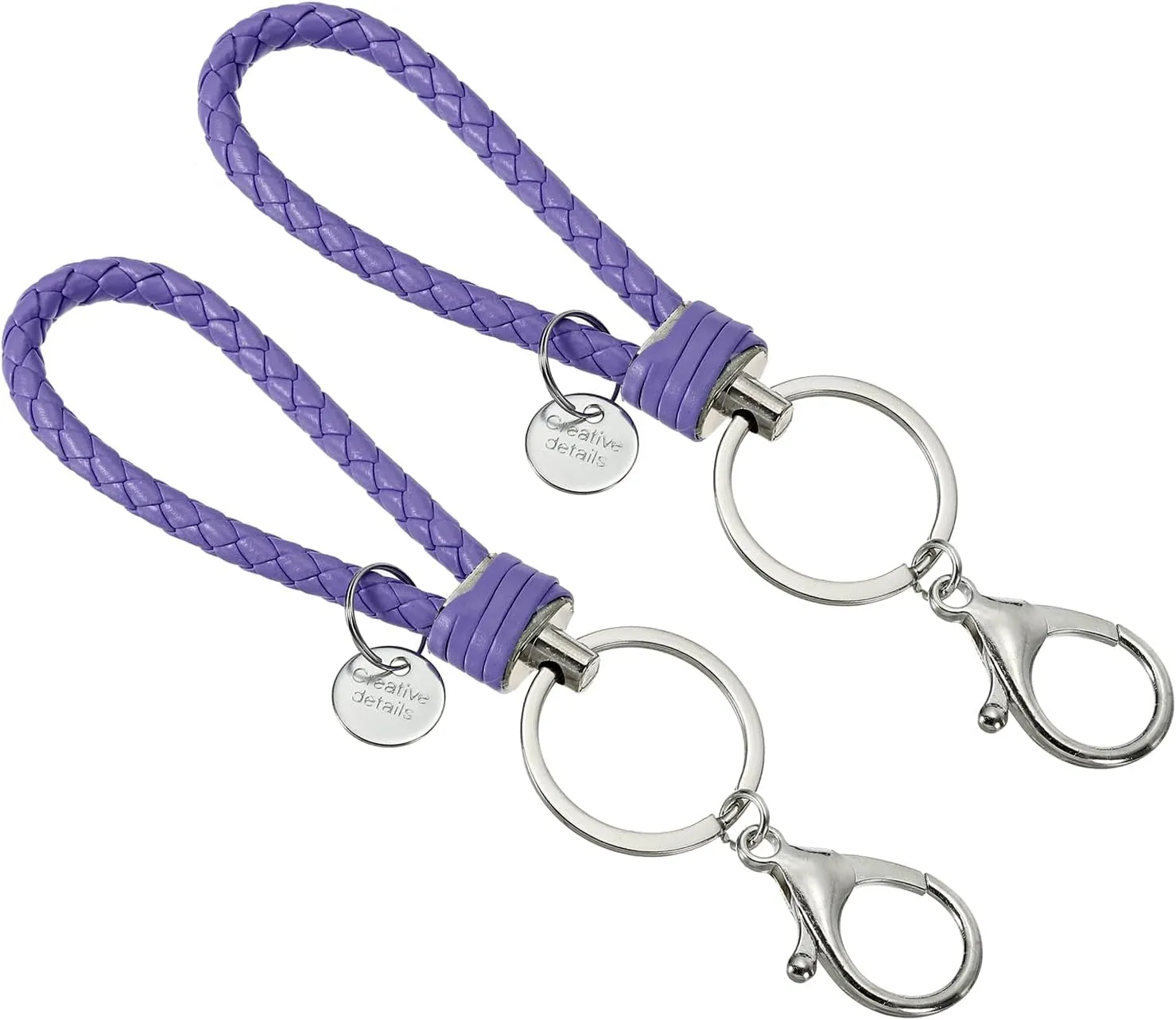 PATIKIL Keychain Bracelet, Woven Leather Wristlet Keychain for Women and Men for Car Keys, Bag Decoration