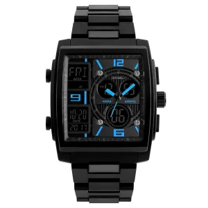 Personality square double display electronic watch W2312874