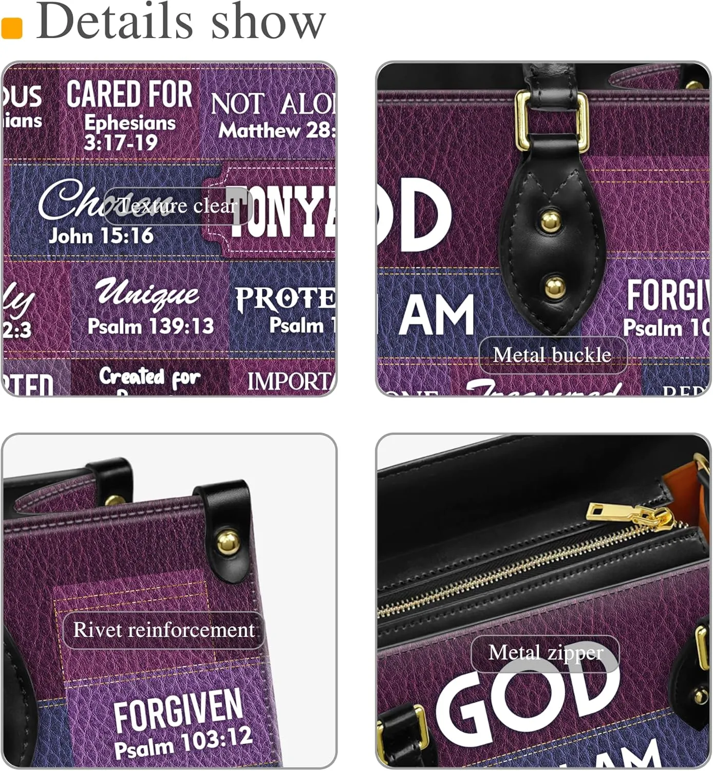 Personalized Leather Handbag for Women  Matching Purse and Wallet Set  Custom Name Church Bags, Mother's Day Gift